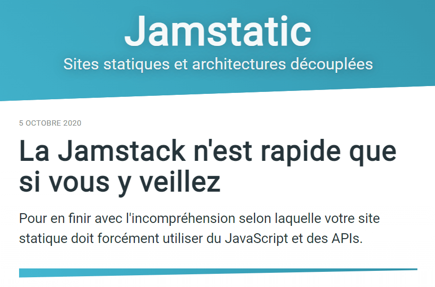 Capture d’écran de la v1 de Jamstatic.fr