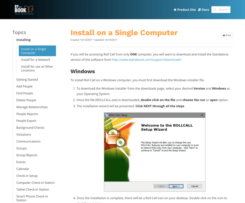 Navigation documentation