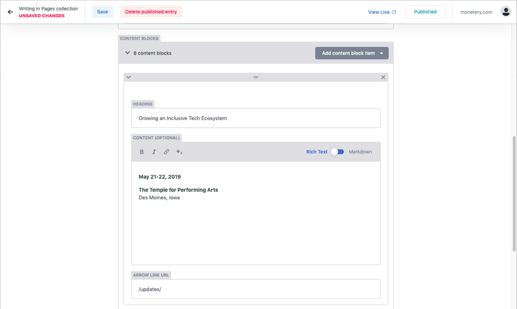 Edition de contenu depuis Netlify CMS Edition de contenu depuis Netlify CMS